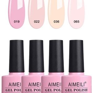 🟢 Set of 4 Gel Nail Polishes